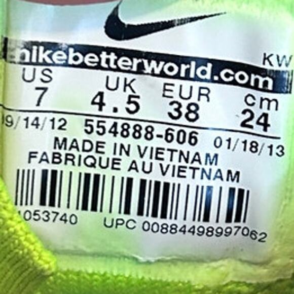 Nike - Flyknit Lunar One + Volt - Running Shoes - Pink -Women's - 7 - 554888-606 - Picture 9 of 9